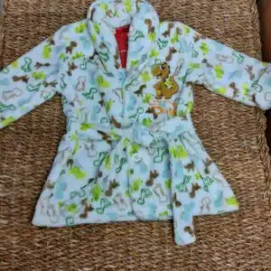 BATIN BATA BEBE NIÑO INVIERNO CALENTITA SUAVE DINO LITTLE VERDE ROPA DE CASA INFANTIL