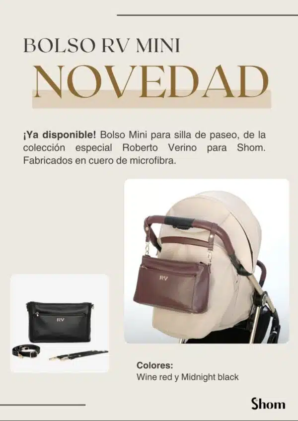 1 Bolso Organizador Shom  ROBERTO VERINO  Mini  para silla de paseo bebe